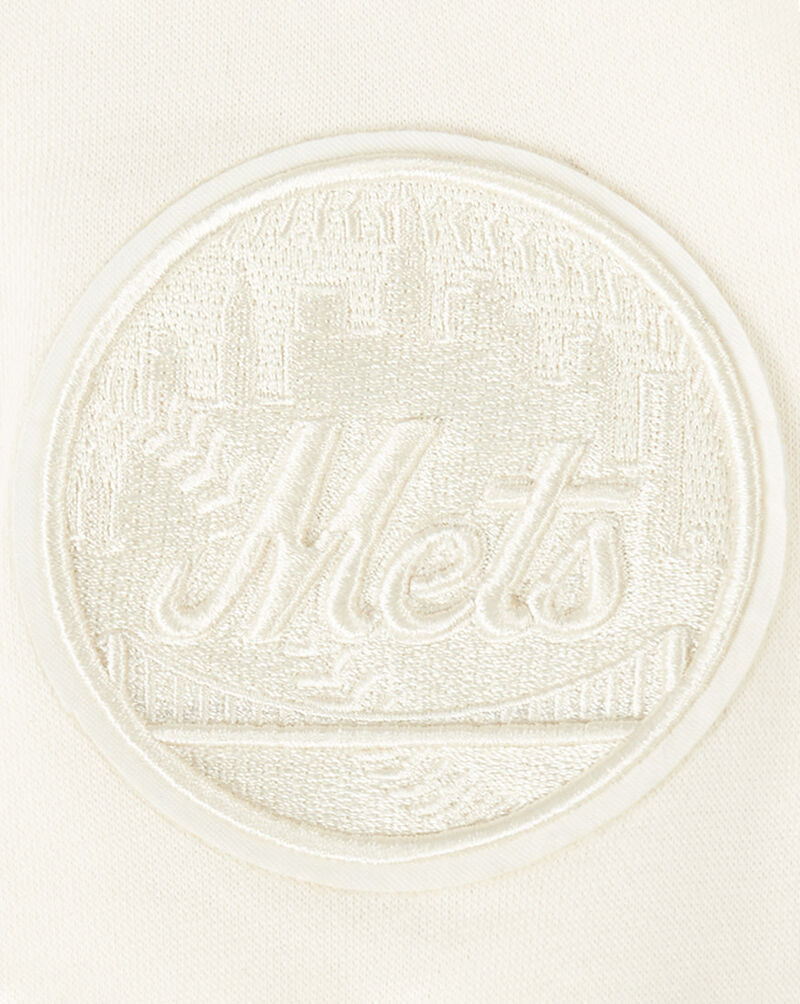 PRO STANDARD Big Boys' New York Mets Neutral Fleece Pull Over Hoodie LNMB5314997-EGG cream 4