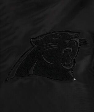 Carolina Panthers Triple Black Satin Jacket