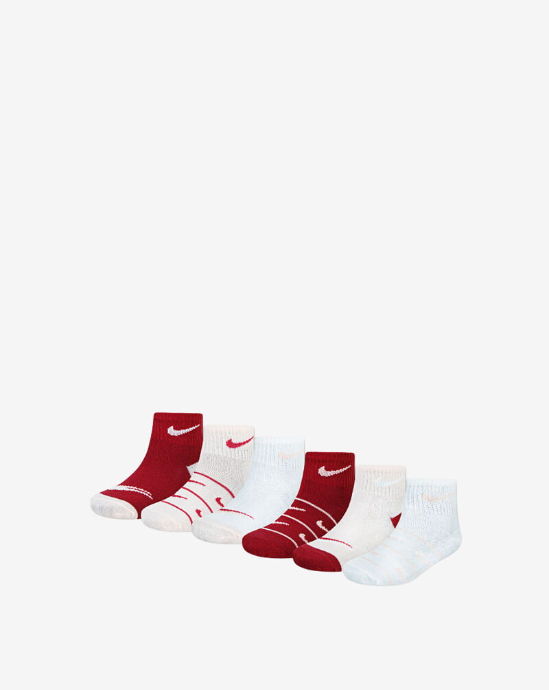 Nike Little Kids' 6PK Ankle Socks (5-7) GN1067-ADZ Red 1