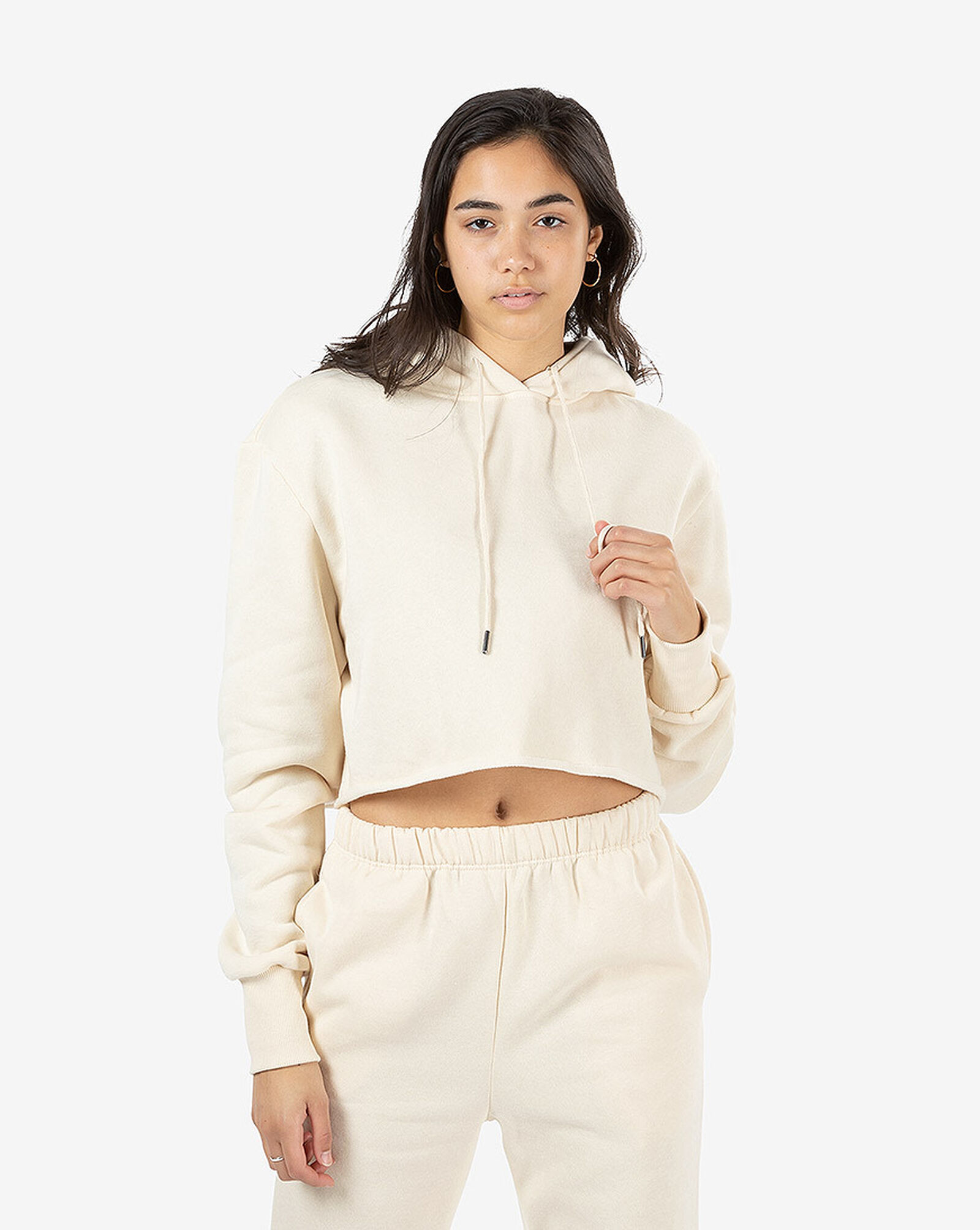 Shop Allure Allure Oversized Cropped Hoodie SH701-NUDE beige | SNIPES USA