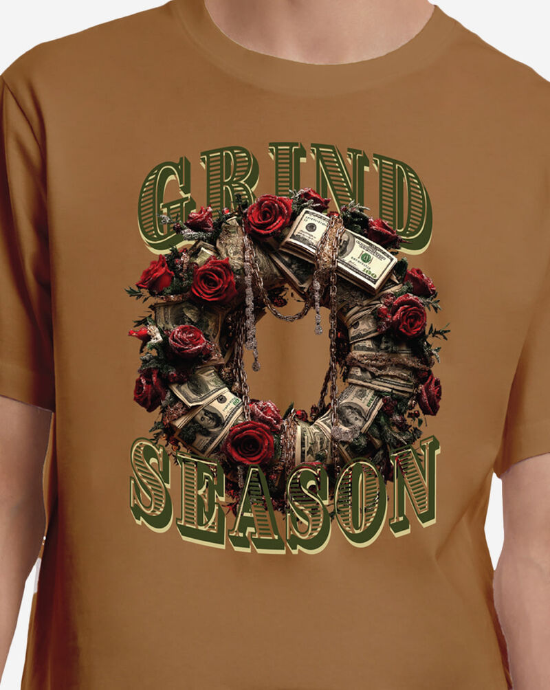 Mister Tee Grind Season Wreath Tee MTUS552-US-00987 Brown 3