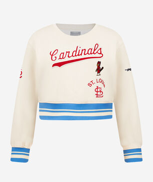 Big Girls' St. Louis Cardinals Retro Classic Rib Fleece Crewneck