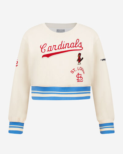 Big Girls' St. Louis Cardinals Retro Classic Rib Fleece Crewneck