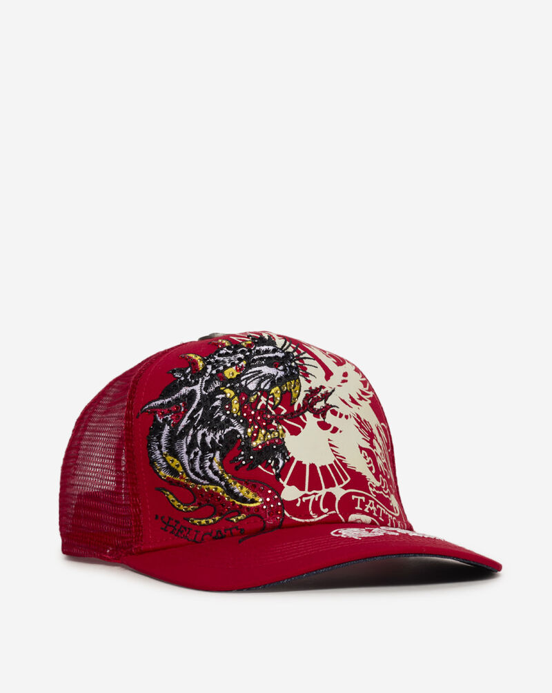 Ed Hardy Rhinestone Eagle Panther Trucker Hat EHH0001-27RS Multi 1