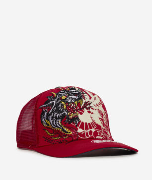 Rhinestone Eagle Panther Trucker Hat