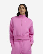 Nike NSW Phoenix Fleece 1/4-Zip Cropped Sweatshirt DQ5767-675 Pink 1