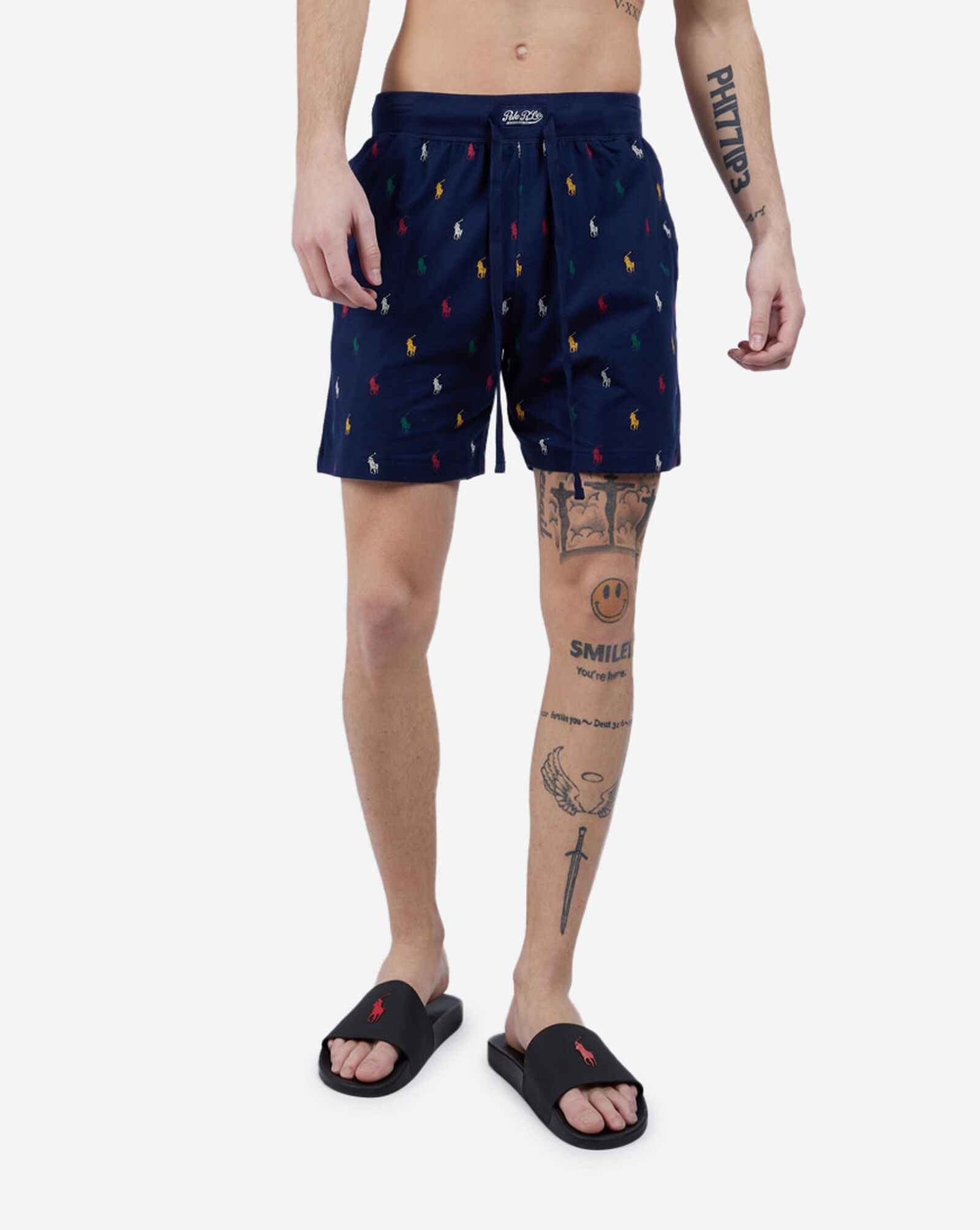 Shop Polo Ralph Lauren Graphic Sleep Shorts PK82RLABNQ blue SNIPES USA