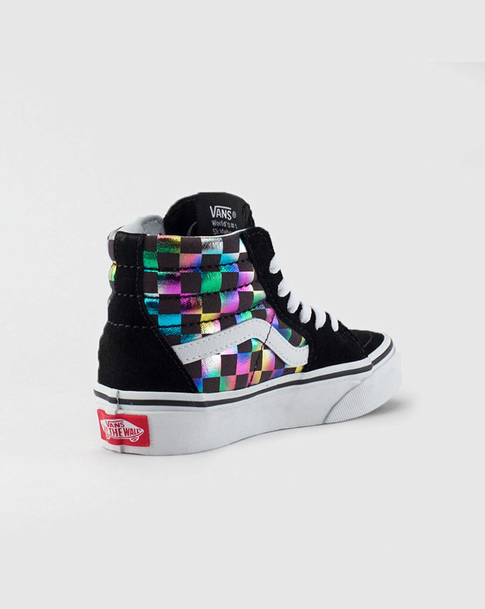 iridescent check vans