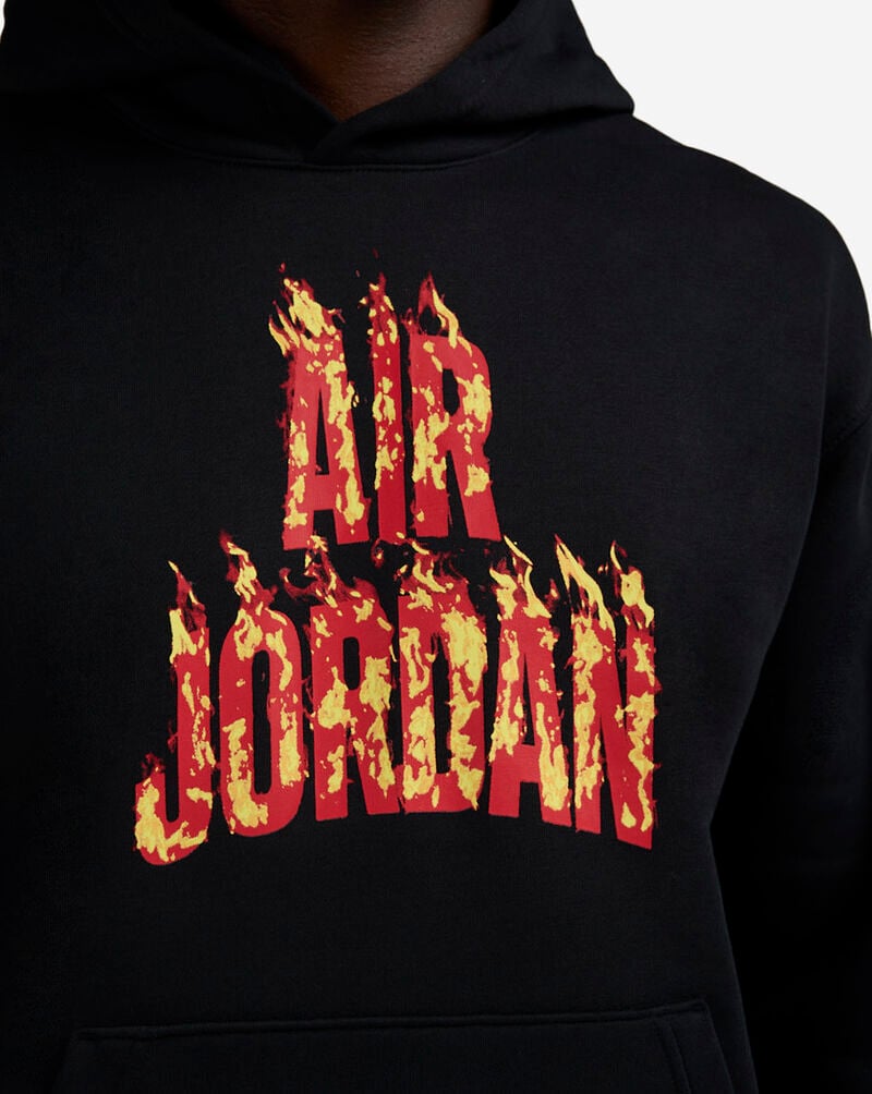 Jordan AJ5 Fire Red Hoodie IQ6967-010 Black 3