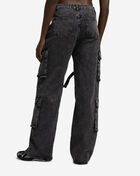 American Bazi 4Pkt Criss Cross Straps Cargo Denim RJH-21054 Black 2