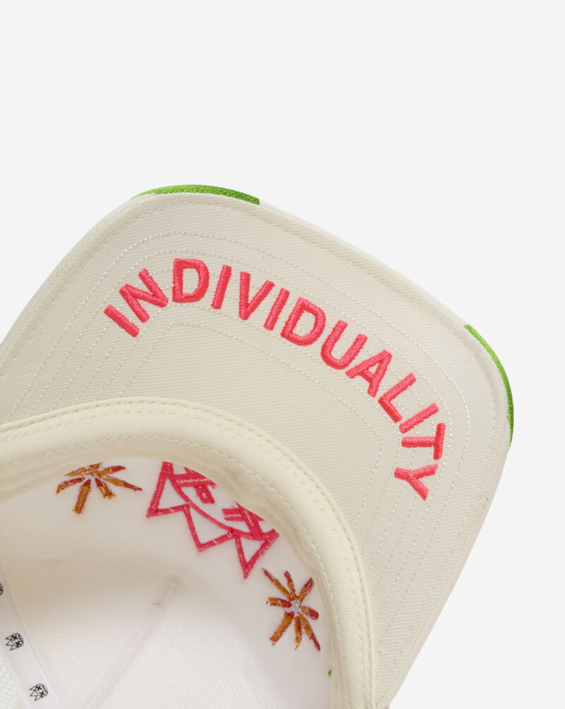 Cult of Individuality Sunny Daze Spider Mesh Back Trucker Hat 626AC-CH65A White 4