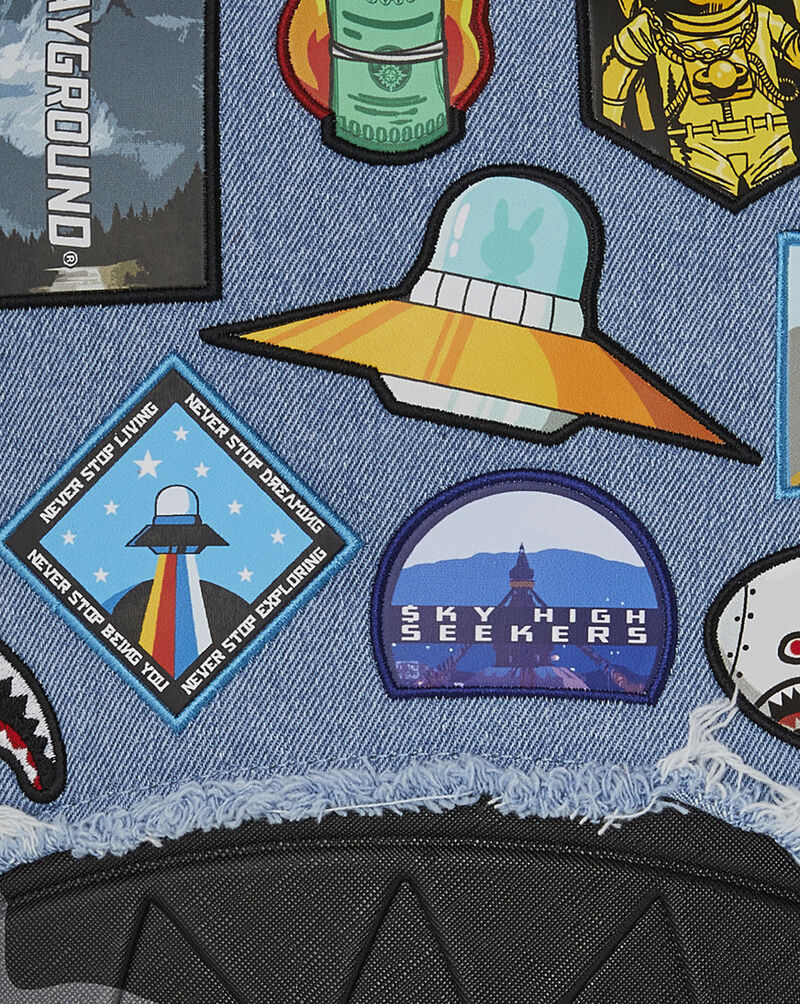 Sprayground Denim Tear 3am Patch Backpack B8302 Multi 5