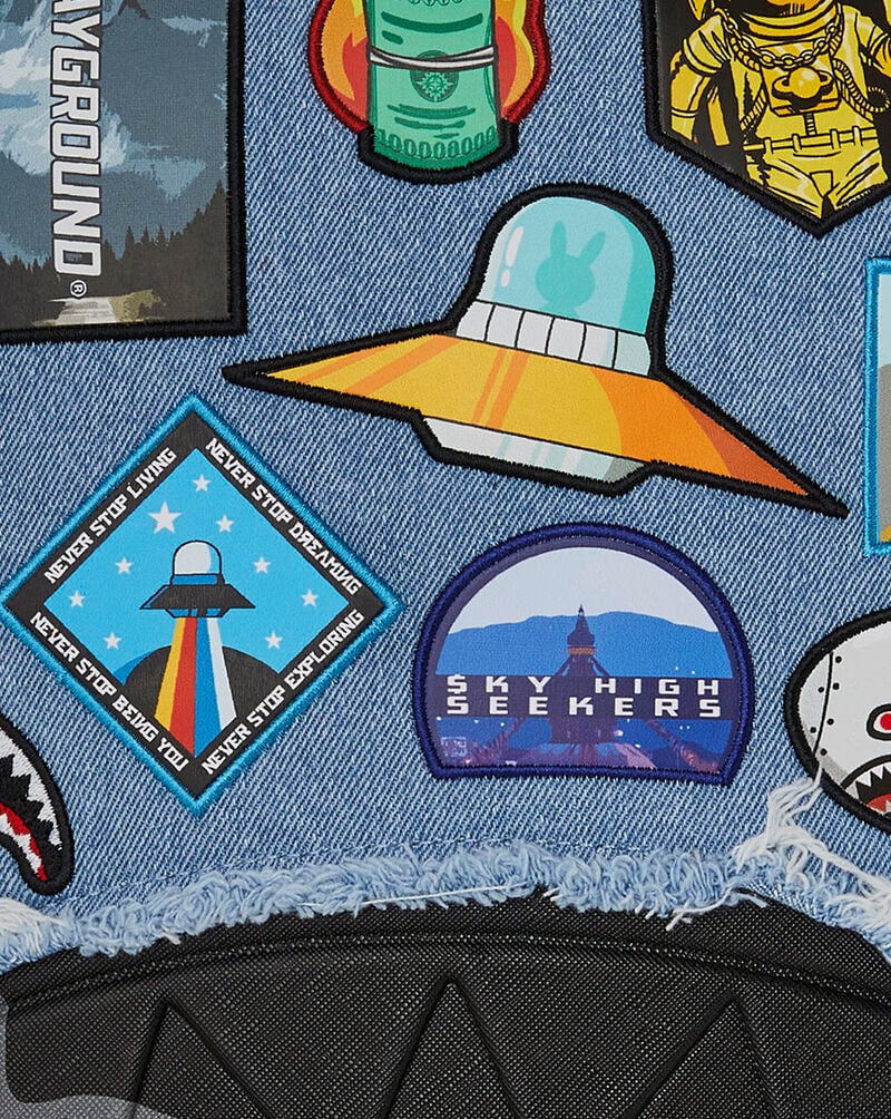 Sprayground Denim Tear 3am Patch Backpack B8302 Multi 5