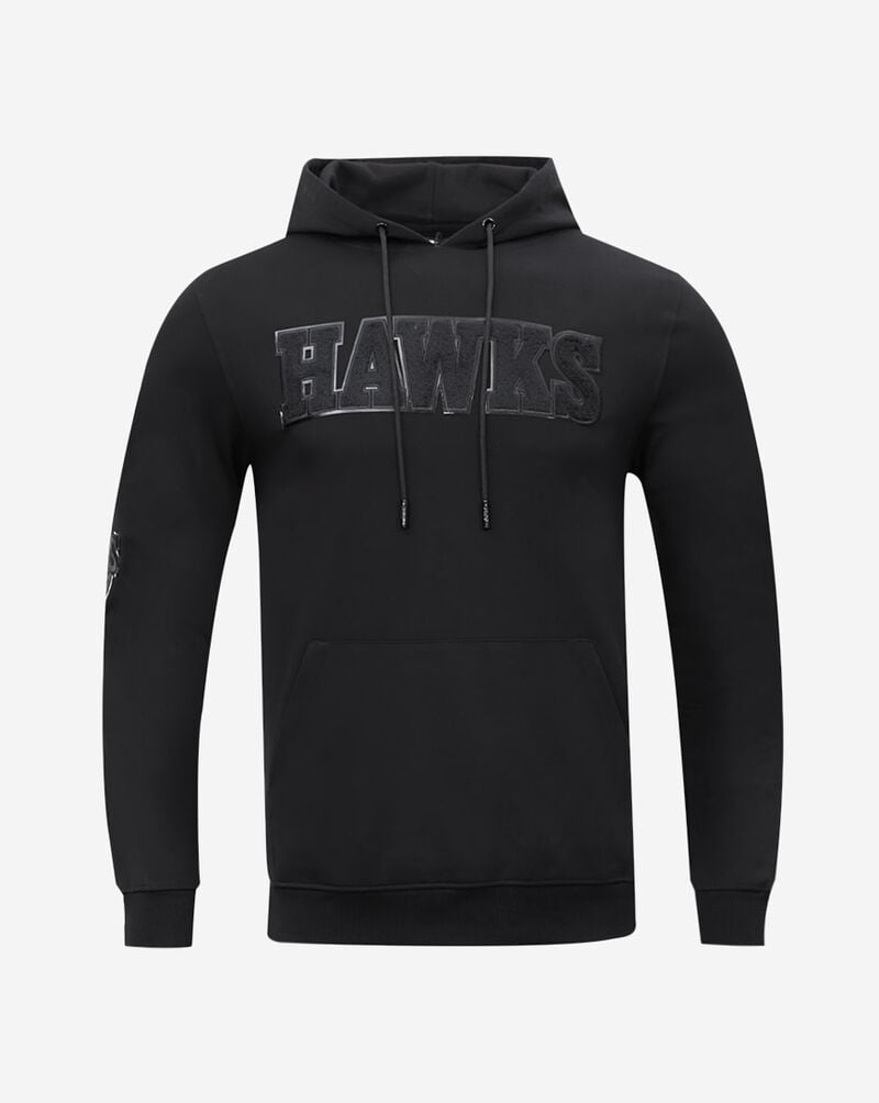 PRO STANDARD Atlanta Hawks Triple Black Double Knit Pull Over Hoodie BAH554594-3BK Black 1