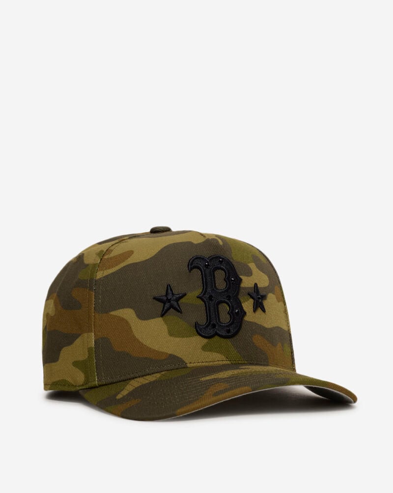 Mitchell  Ness Boston Red Sox Pro Pinch Rhinestone Snapback Hat HP17271-BRSCAMO Camo 1