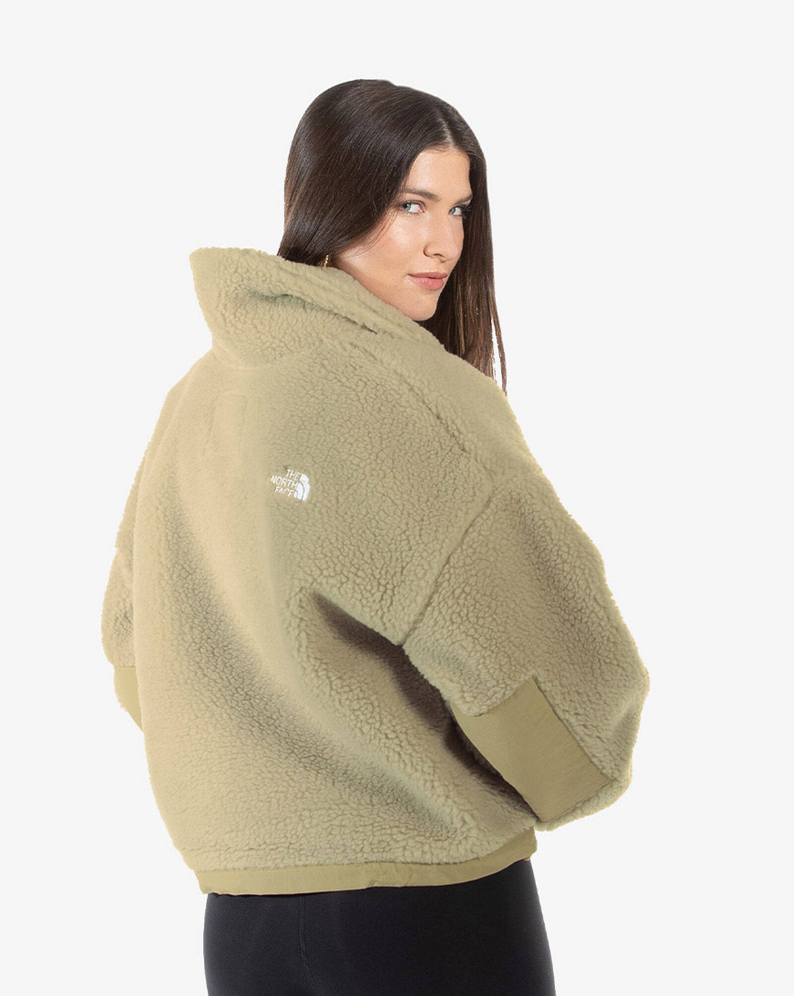 the north face platte half zip recycled fibre fleece jacket