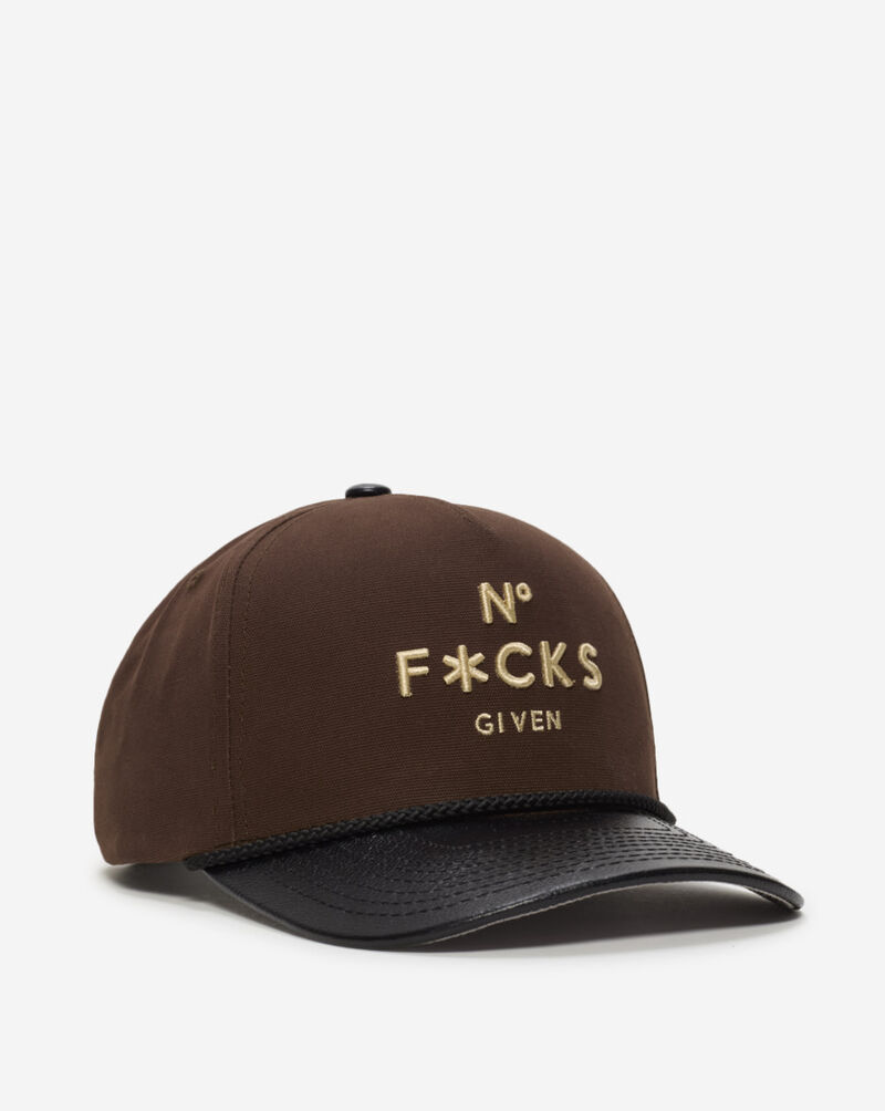 Field Grade No F's Given Duck Leather Trucker Hat 1005047 Brown 1