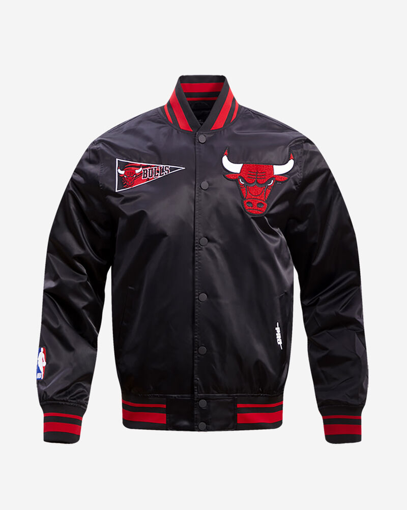 PRO STANDARD Chicago Bulls Retro Classic Rib Satin Jacket  BCB656009-BRK Black 1