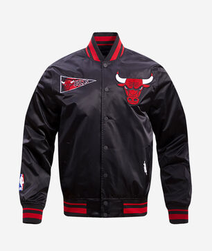 Chicago Bulls Retro Classic Rib Satin Jacket 