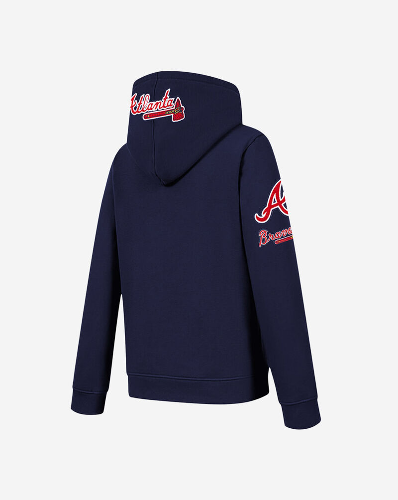 PRO STANDARD Big Boys' Atlanta Braves Classic Fleece Full-Zip Hoodie LABB5315085-MDN Blue 3