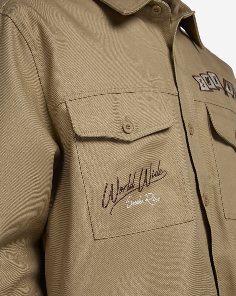 Smoke Rise Tree Camo Patch Overshirt WH24692SN-KHA Brown 3