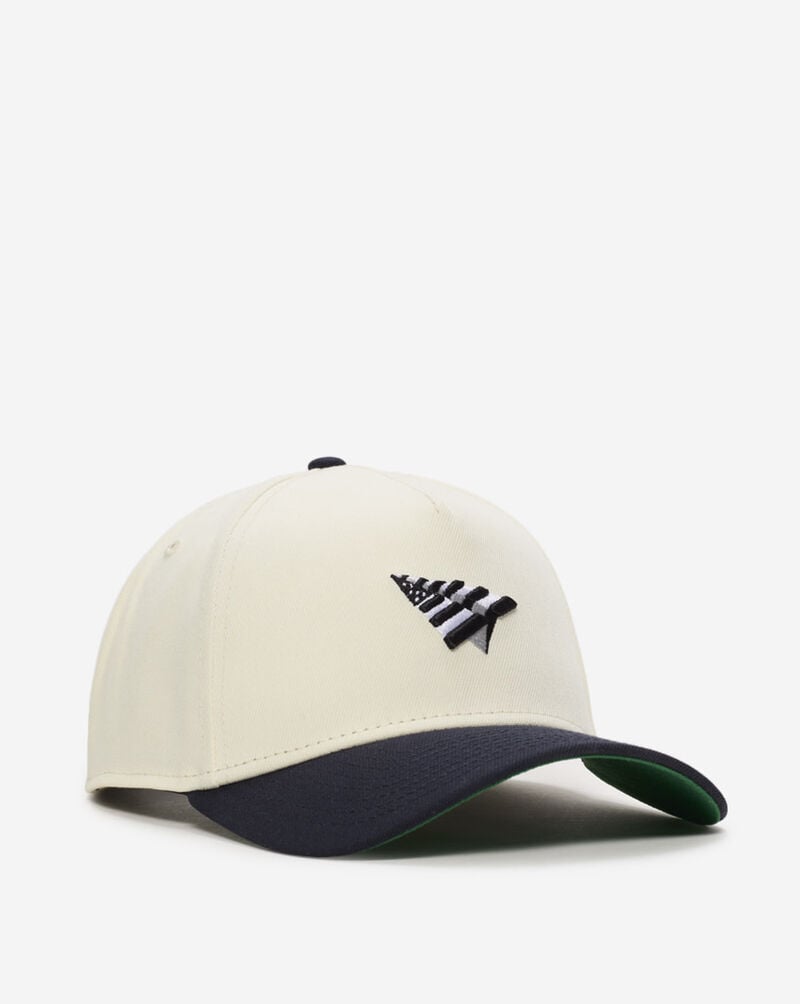 Paper Planes 9FORTY The B-Side Crown A-frame Snapback Hat 120029 White 1