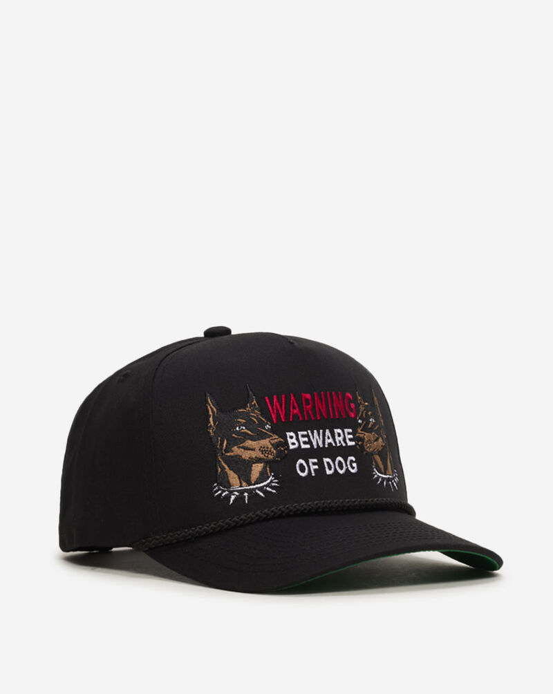 Field Grade Beware Of Dog Twill Trucker Hat 1005032 Black 1