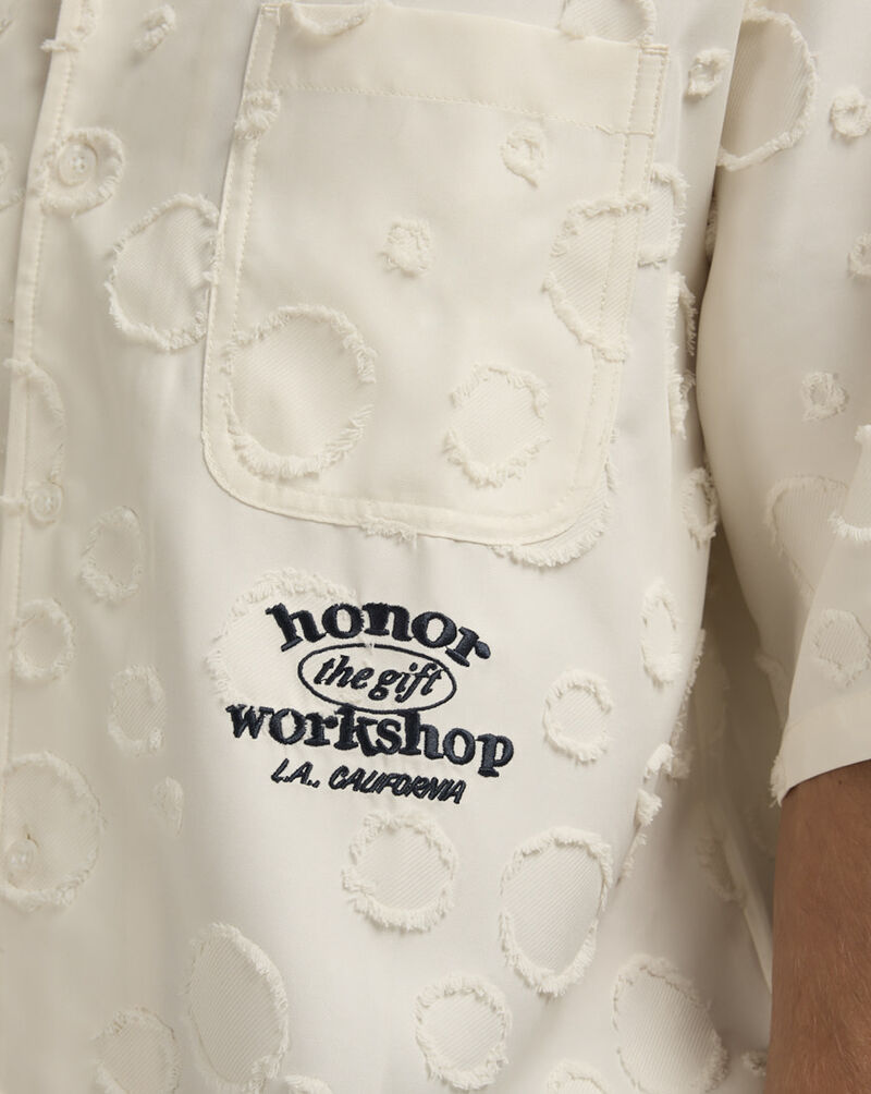 Honor The Gift Polka Dot Camp Shirt HTG250330-WHT White 3