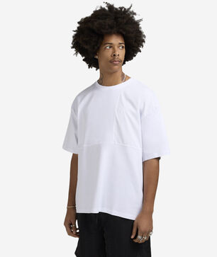 Oversized Contrast Fabric Tee