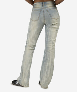 Flocked Thorn Heart Denim Jeans