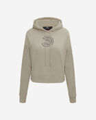 Atlanta Hawks Neutral Cropped Pullover Hoodie