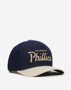 Mitchell  Ness Philadelphia Phillies Pro Pinch Denim Chainstitch Snapback Hat HP14679-PPHDNCR Blue 1