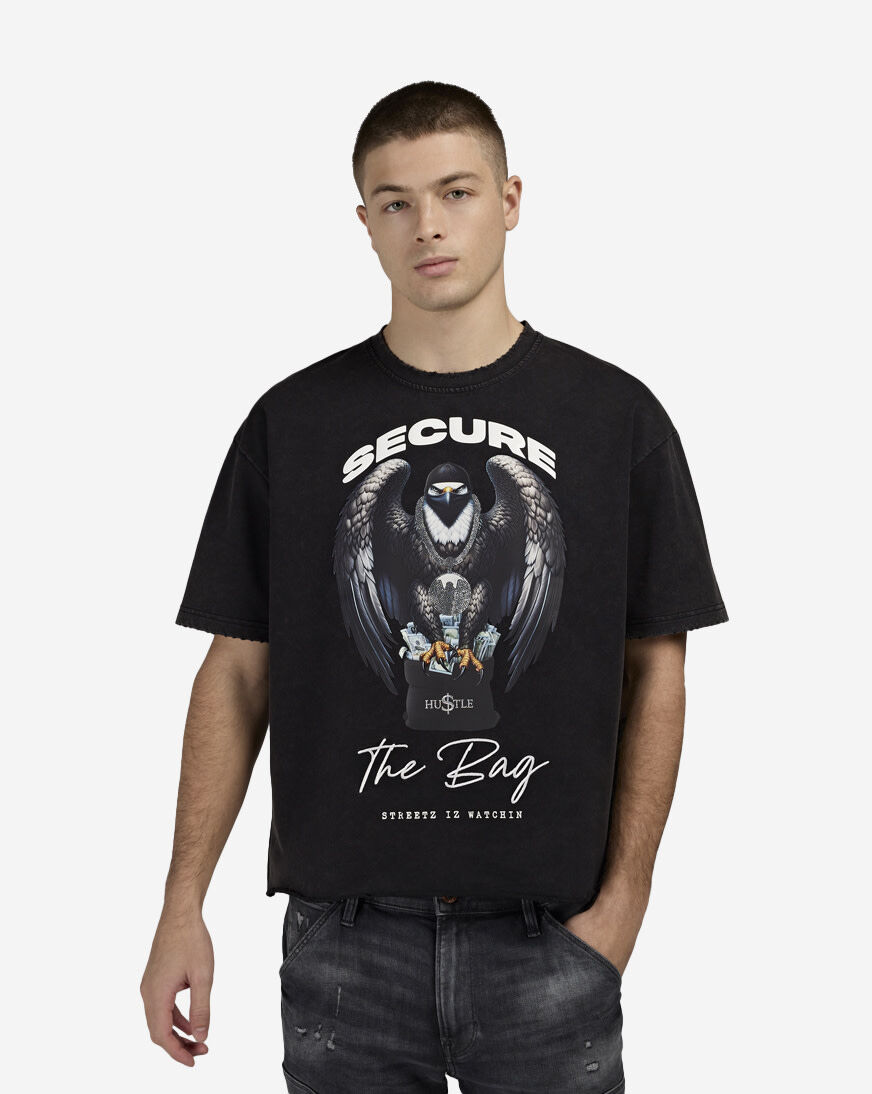 Shop STREETZ IS WATCHIN Secure The Bag Cropped Tee SWCTW5222W-BLK