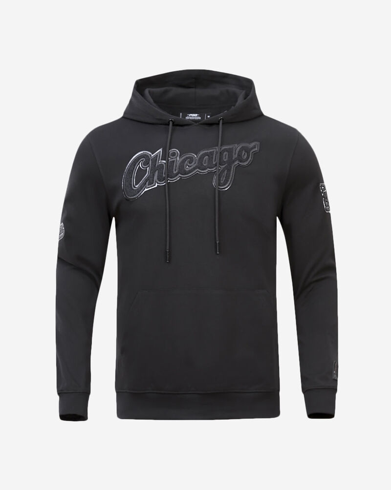 PRO STANDARD Chicago White Sox Triple Black Double Knit Pull Over Hoodie  LCW532542-BLK Black 1