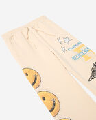 Smoke Rise Kids' Cropped Pull Over Tiger Smiley Fleece Pant BFP26F669SNZ cream 3