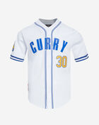 PRO STANDARD Golden State Warriors Stephen Curry Pullover #30 Mesh Button Up Shirt BGW155404-WTB White 1