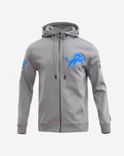 PRO STANDARD Detroit Lions Classic Chenille Double Knit Full-Zip Pull Over Hoodie FDL5410273-GRY Grey 1