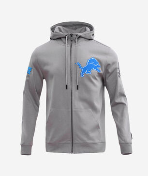 Detroit Lions Classic Chenille Double Knit Full-Zip Pull Over Hoodie