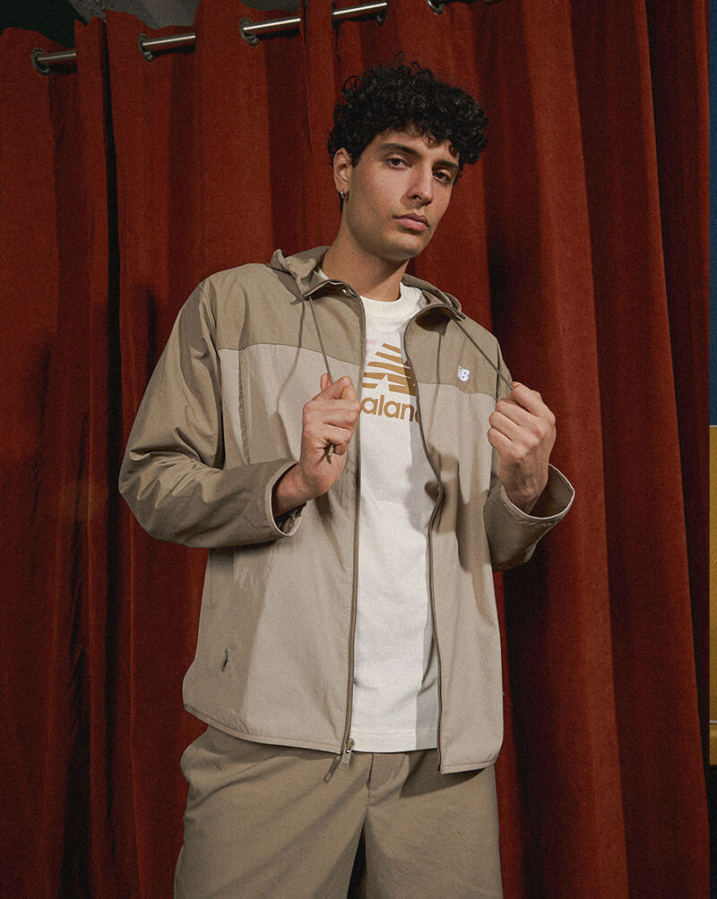 New Balance Athletics Full Zip Woven Jacket MJ41506-DOK Green 5