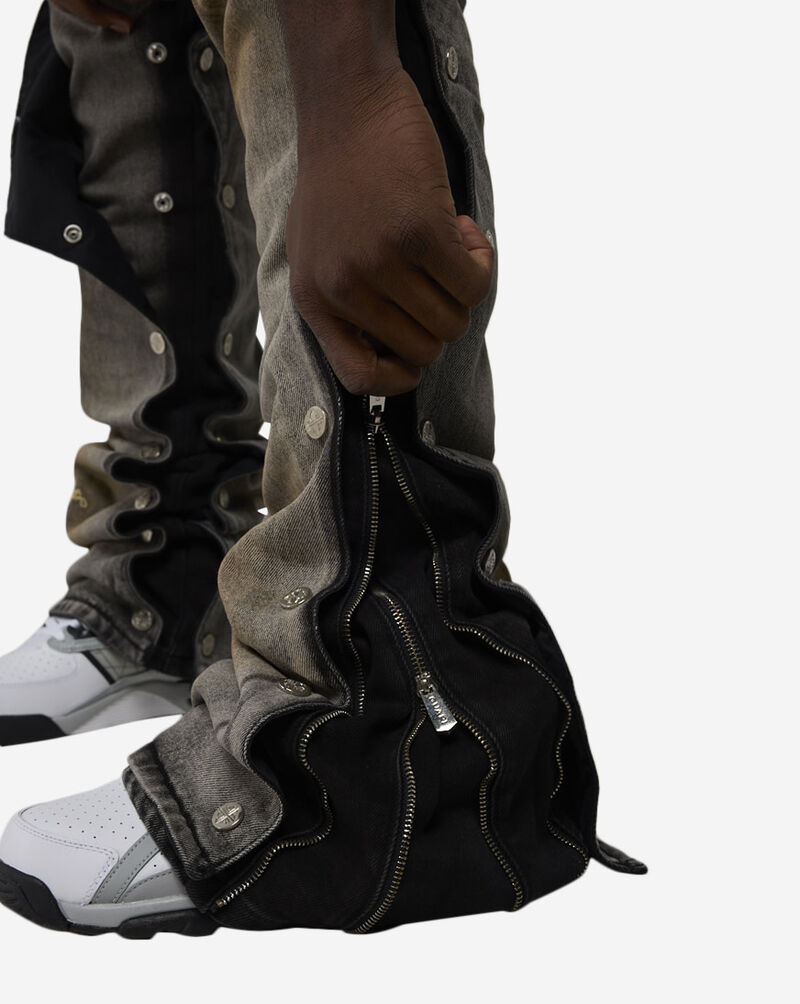 GUAPI Stacked Premium Denim Pants SHADOW-GRY-STACKED-PREM Black 4