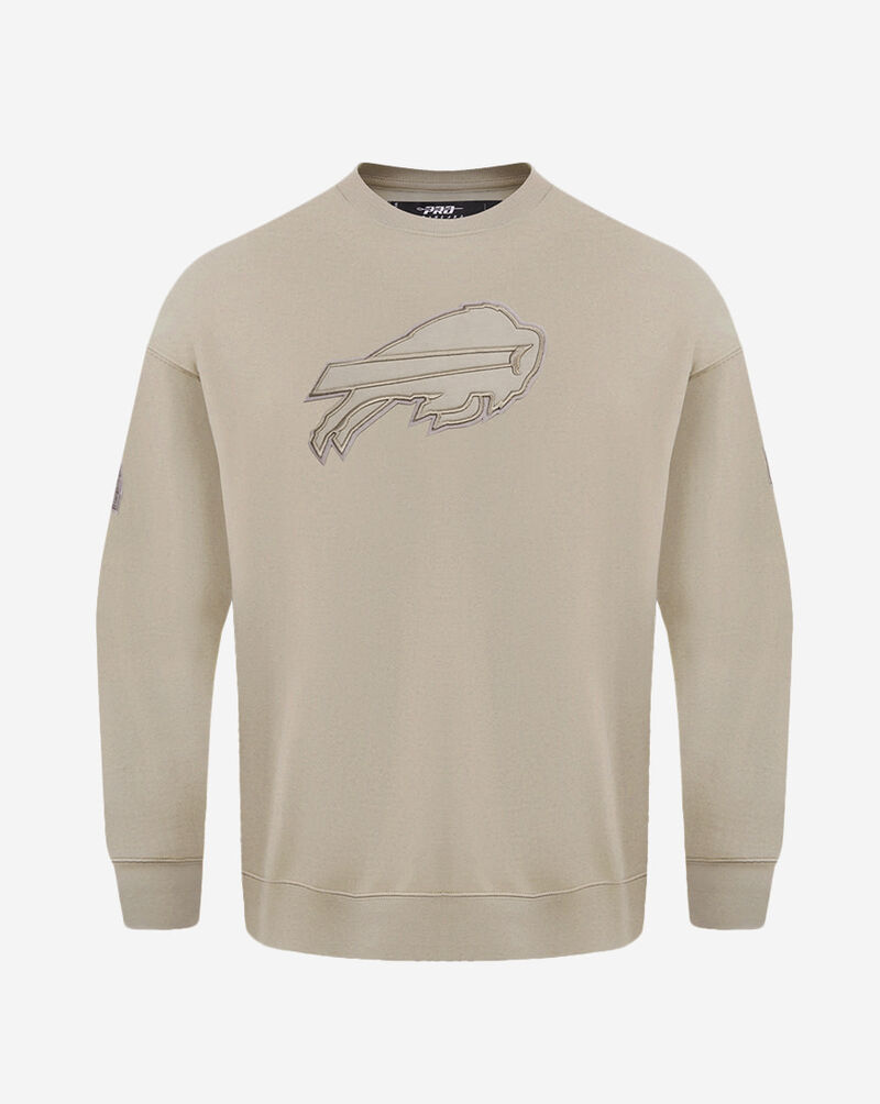 PRO STANDARD Buffalo Bills Neutral Drop Shoulder Fleece Crewneck FBB544731-TAU Beige 1