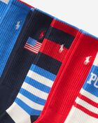 Polo Ralph Lauren USA 6Pk Crew Socks (L) 821581PK3-499 Multi 2