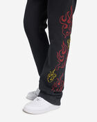 Decibel Flames Stacked Fleece Pants DCB031-BLK Black 3