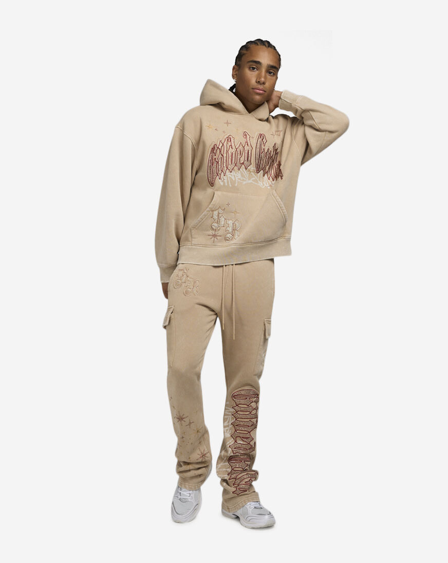 Shop Smoke Rise Rhinestone Dystopia Hoodie FO24655SN-TAU