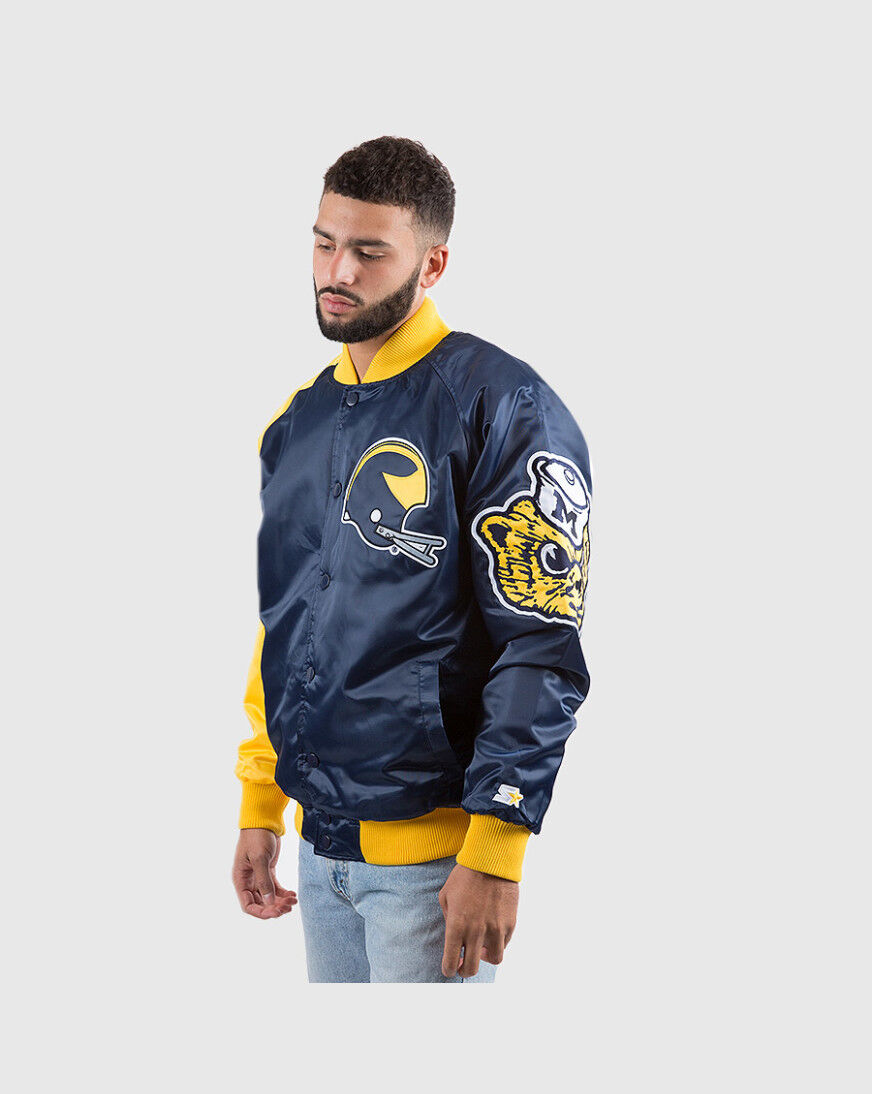 michigan wolverines letterman jacket