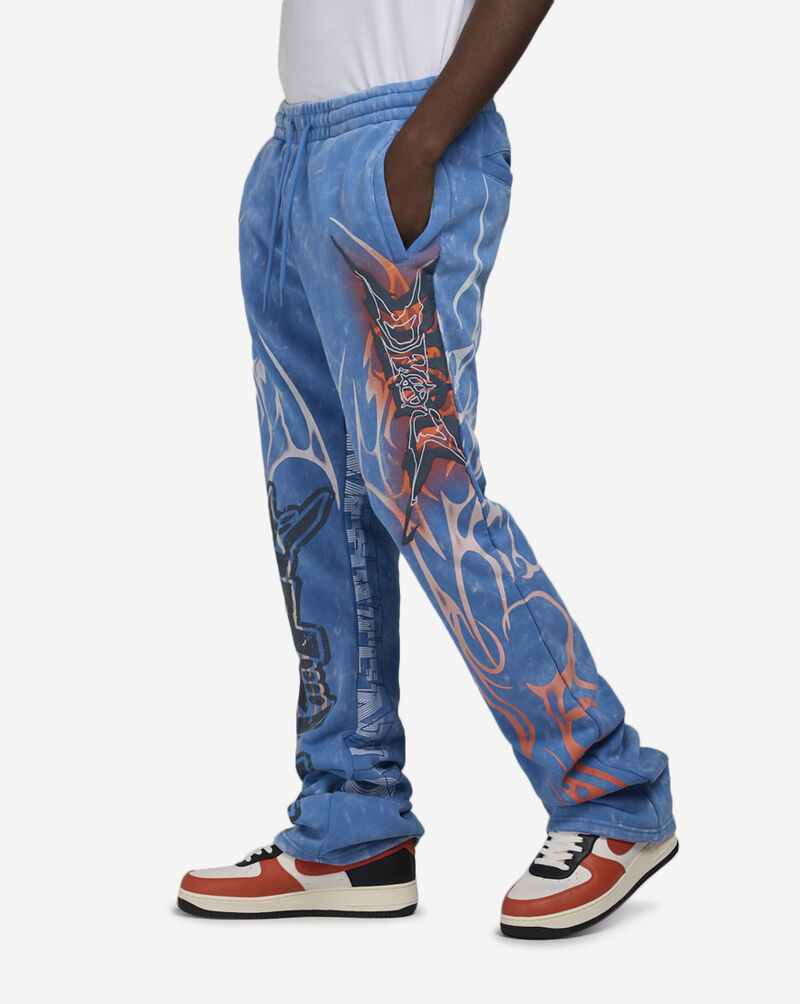 Smoke Rise Dystopian Tribal Print Stack Pant FP24657SNZ-BLU Blue 1