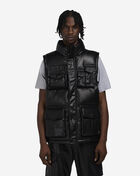 Smoke Rise Vegan Leather Puffer Vest WV24684SNZ-BLK Black 1