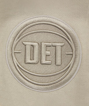 Detroit Pistons Neutral Drop Shoulder Fleece Pull Over Hoodie