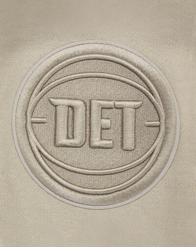 Detroit Pistons Neutral Drop Shoulder Fleece Pull Over Hoodie