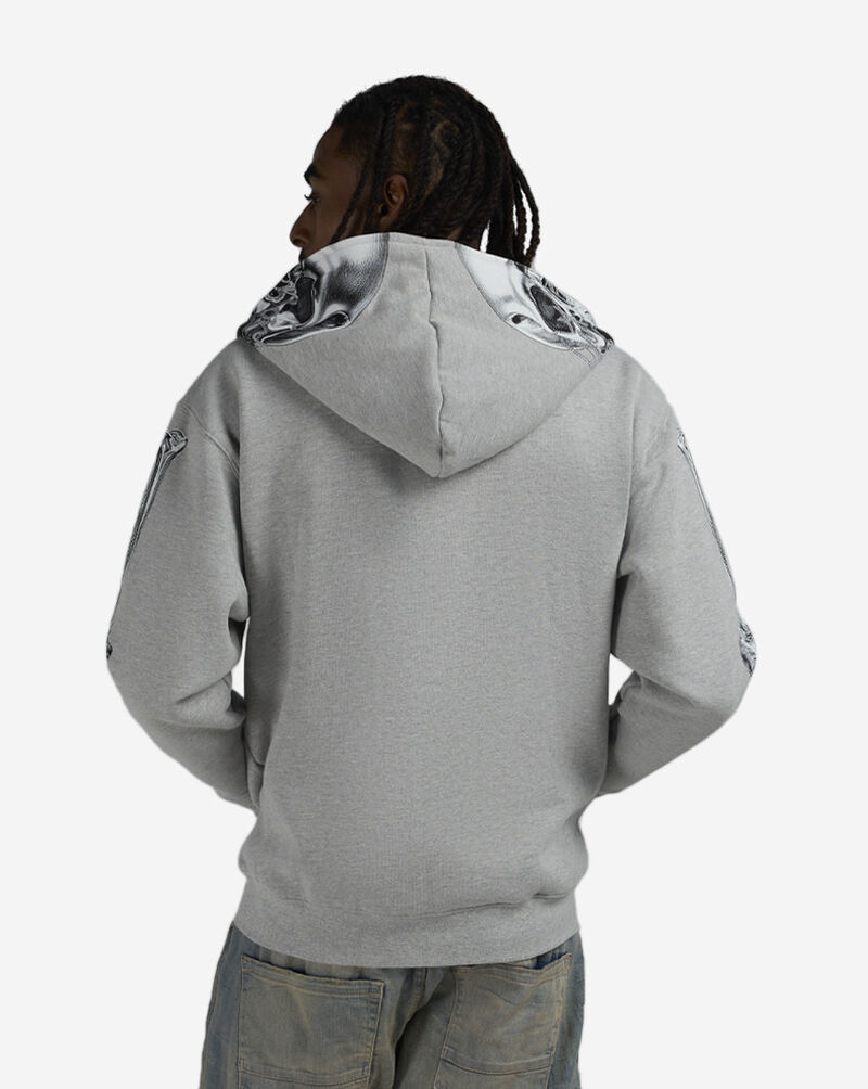 Hasta Muerte Skull Hoodie  T2SKULLHOODY-GRY Grey 2